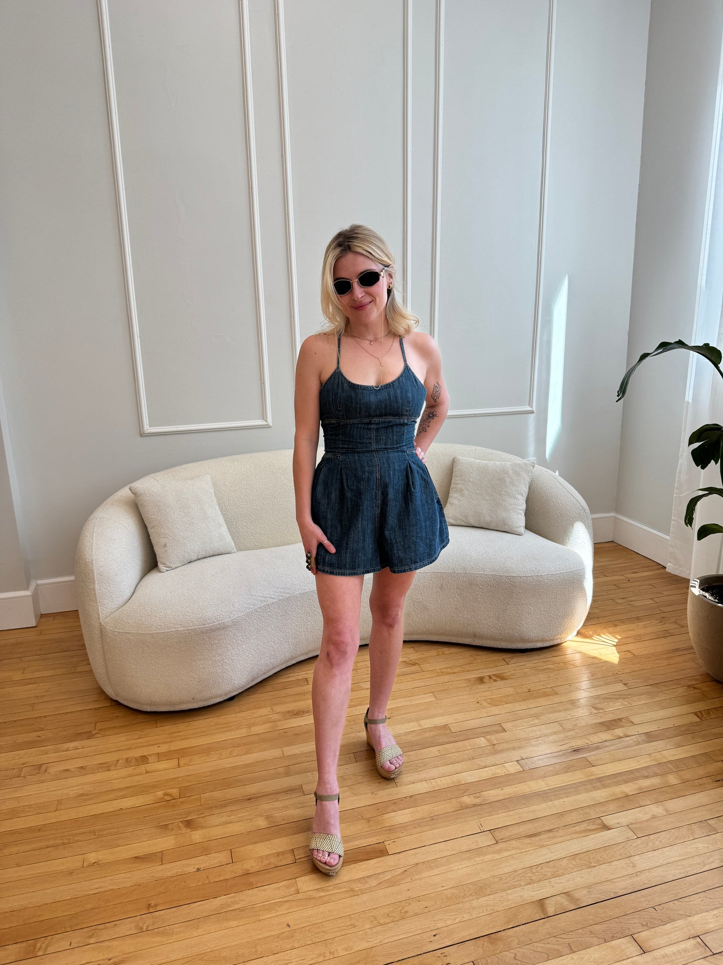 Darling Denim Romper