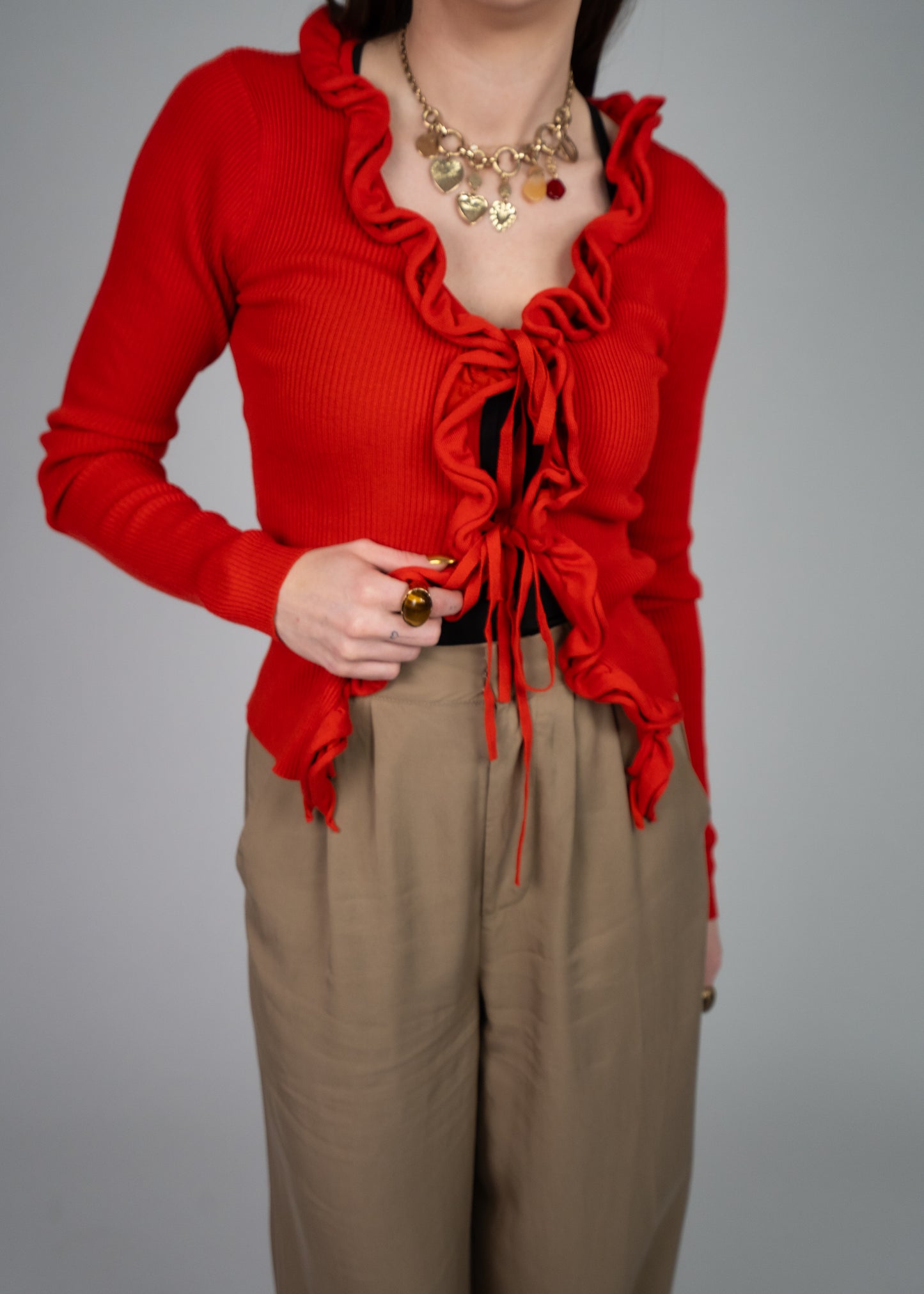 Love Story Rib Knit Sweater Top