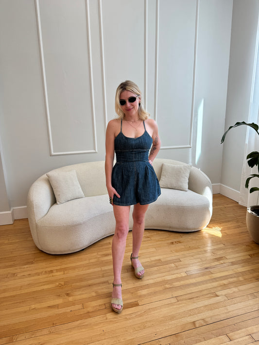 Darling Denim Romper