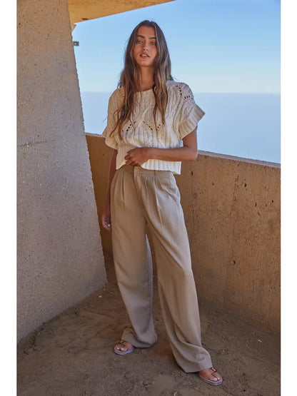 Everyday High Waisted Wide Leg Pants
