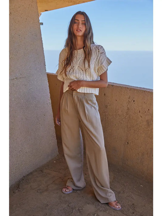 Everyday High Waisted Wide Leg Pants