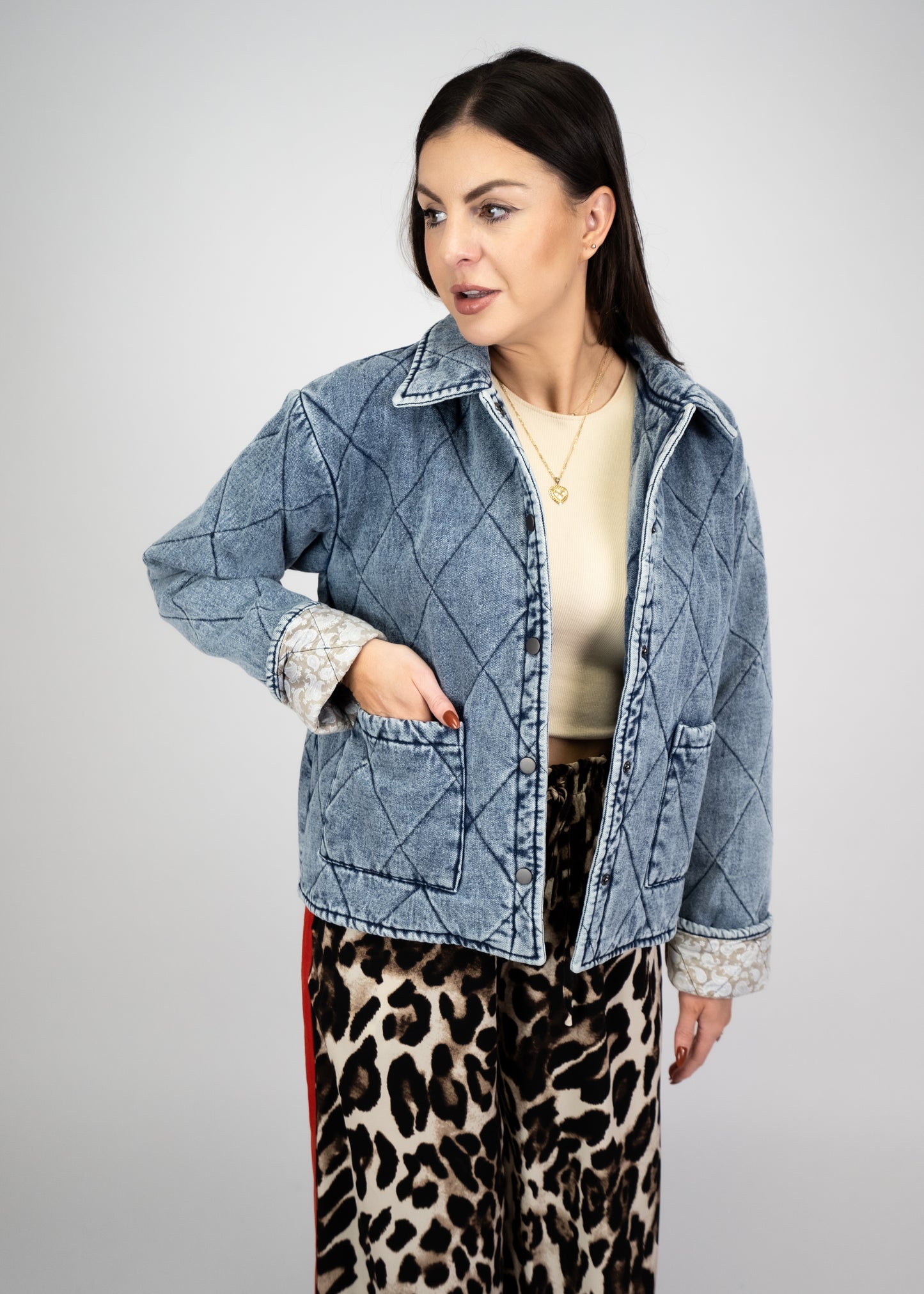 Urban Quilted Denim Jacket