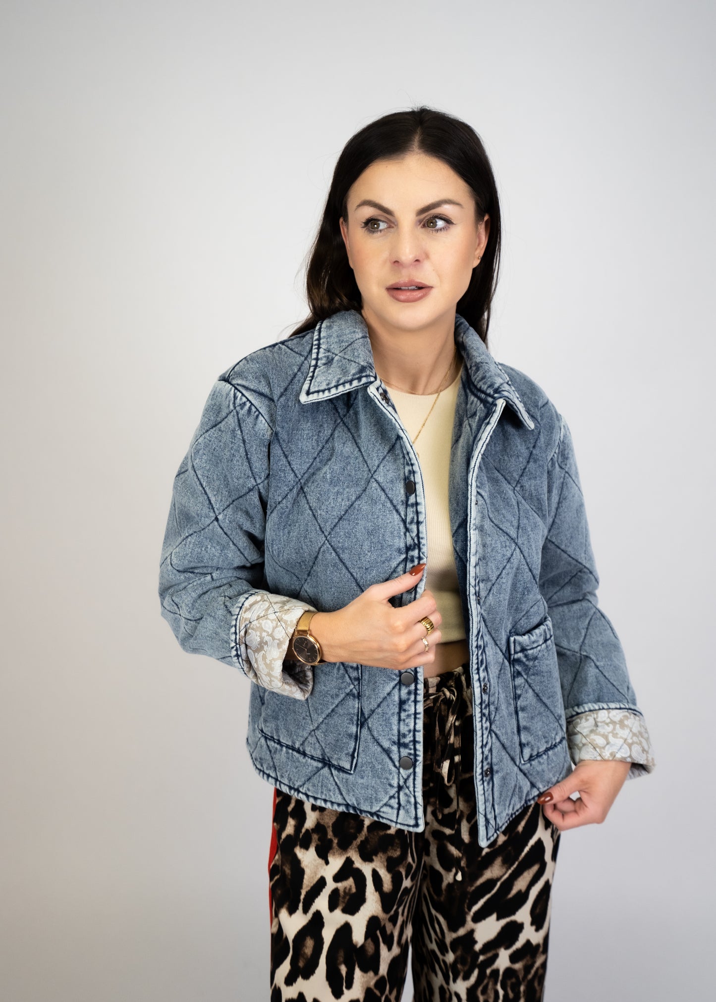 Urban Quilted Denim Jacket