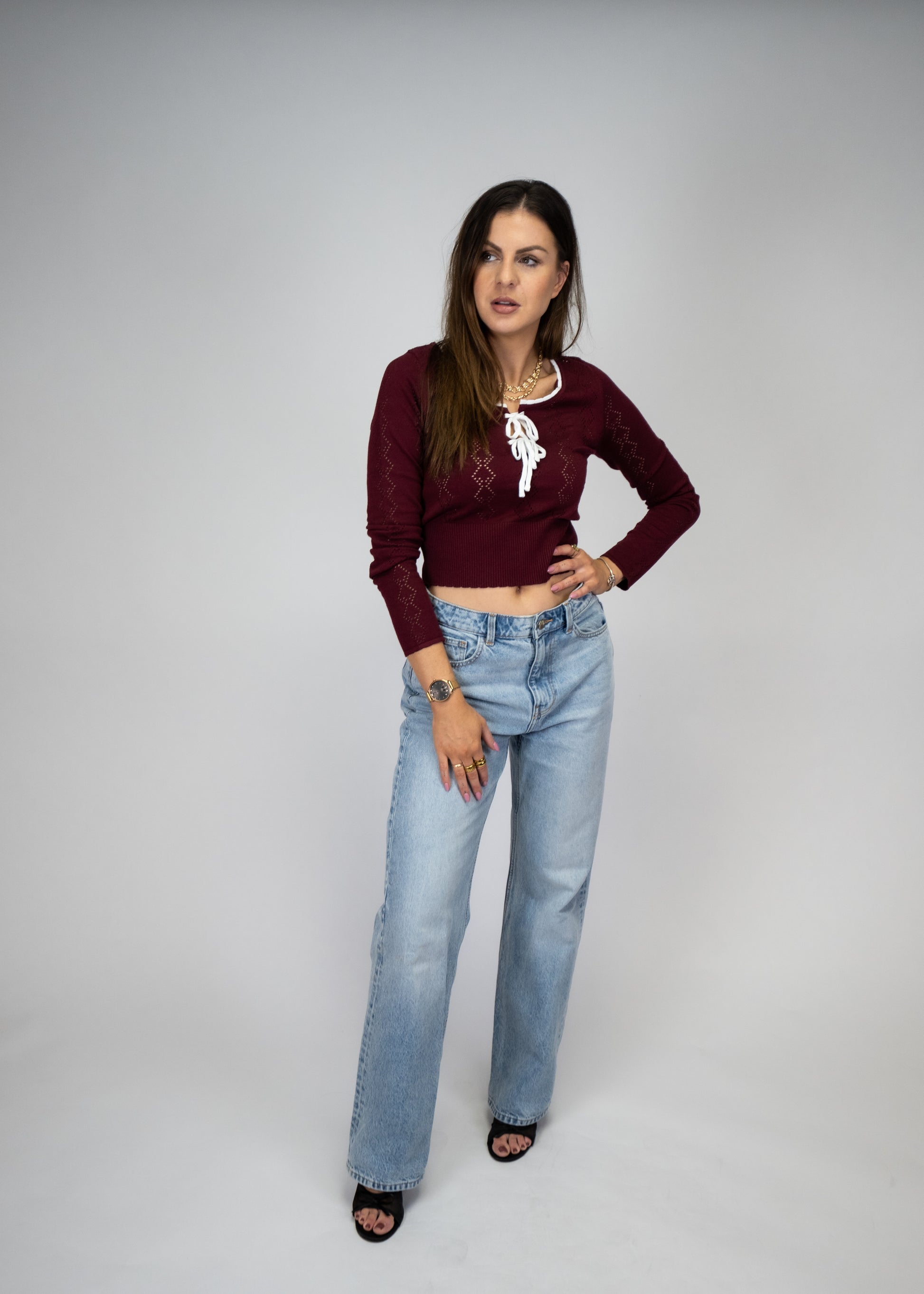 Pointelle Sweater