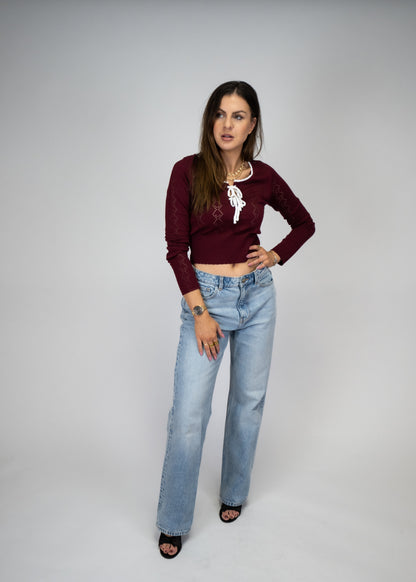 Pointelle Sweater