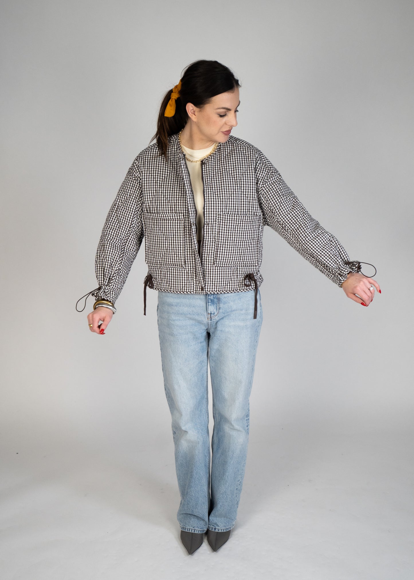 Marilyn Quilted Gingham Jacket