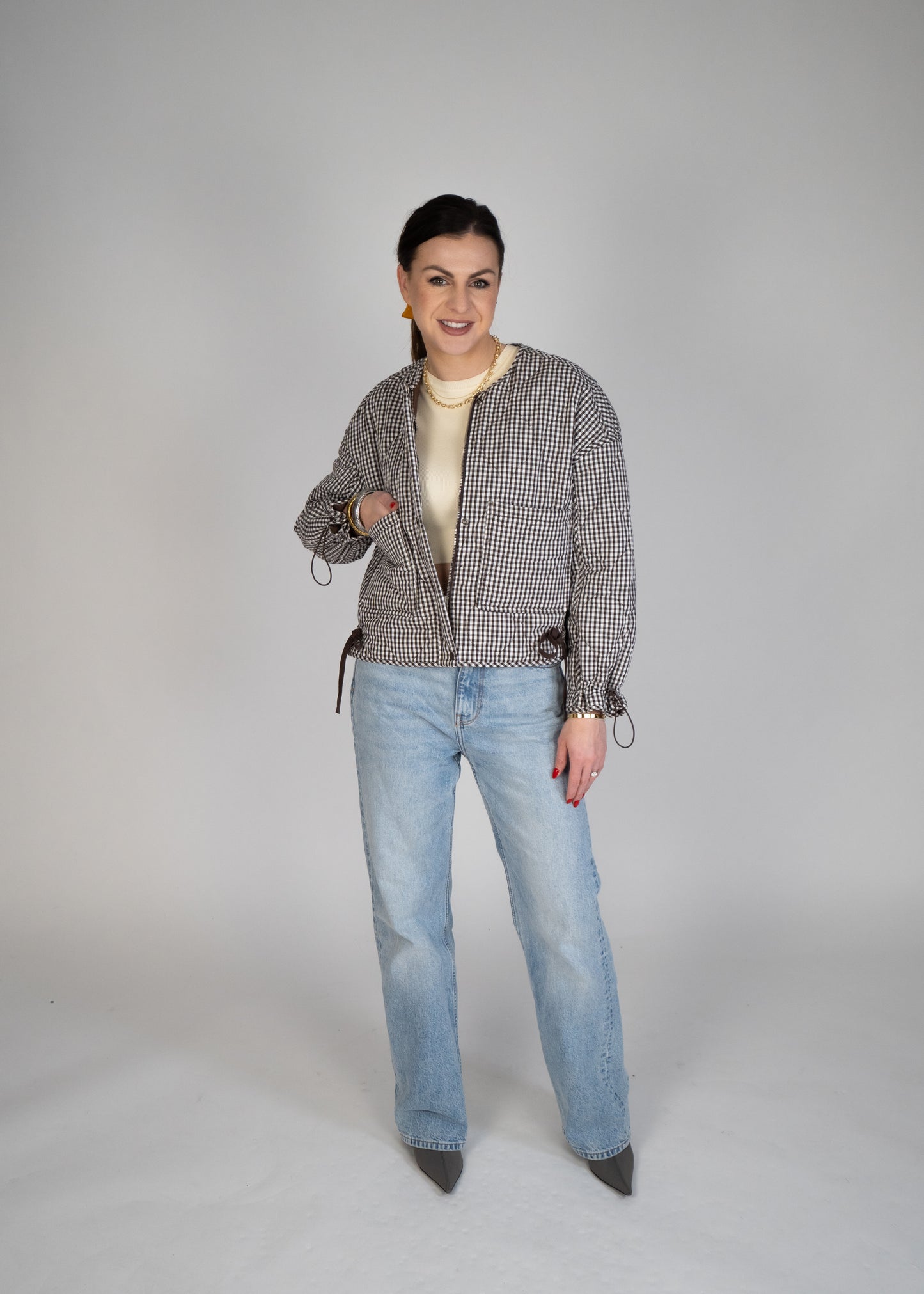 Marilyn Quilted Gingham Jacket
