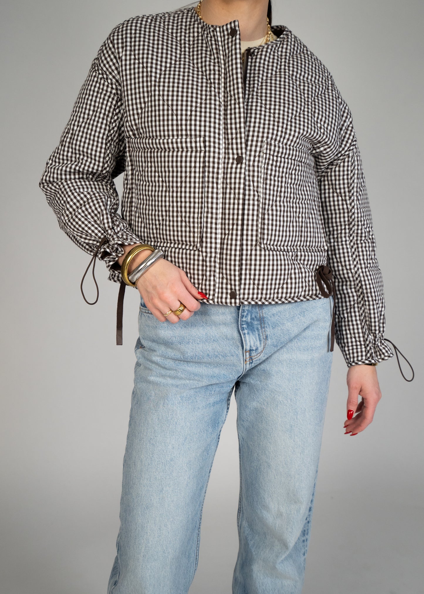 Marilyn Quilted Gingham Jacket