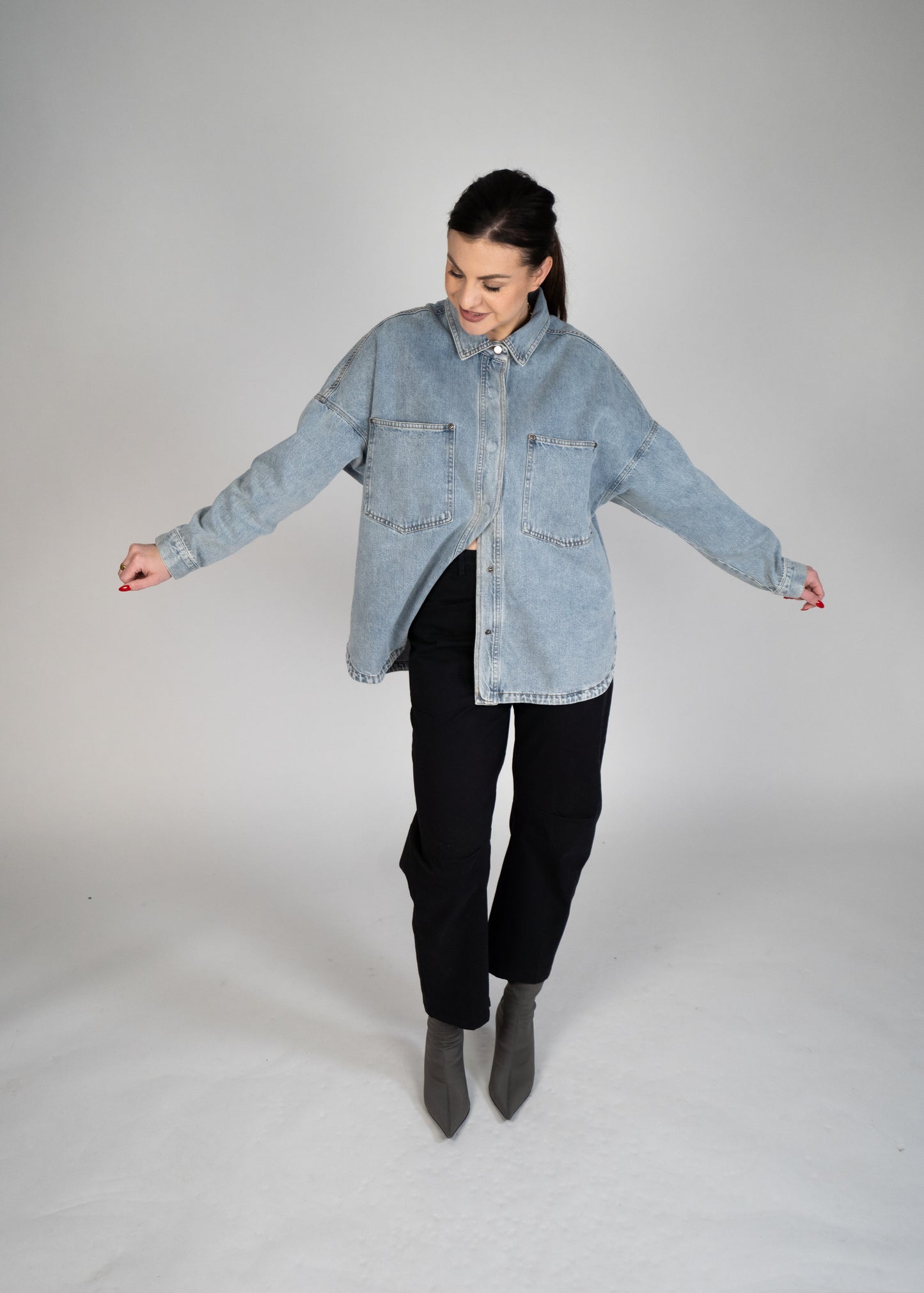 Uptown Washed Denim Shacket
