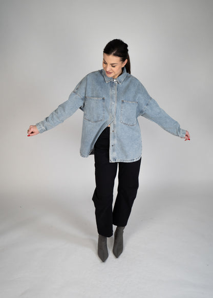 Uptown Washed Denim Shacket