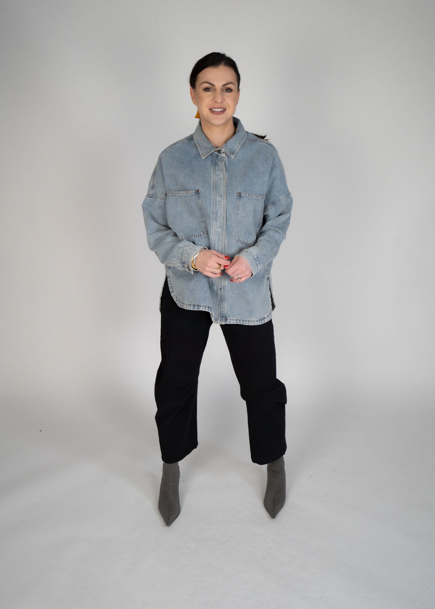Uptown Washed Denim Shacket