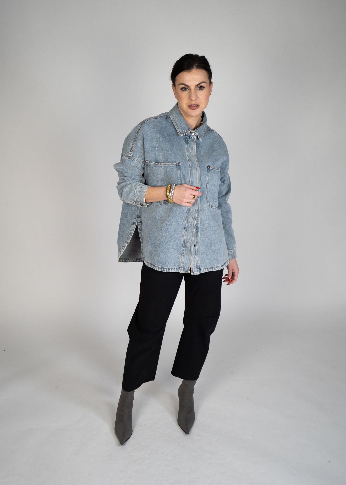 Uptown Washed Denim Shacket