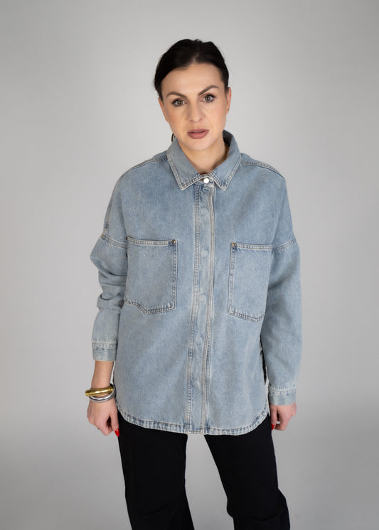 Uptown Washed Denim Shacket