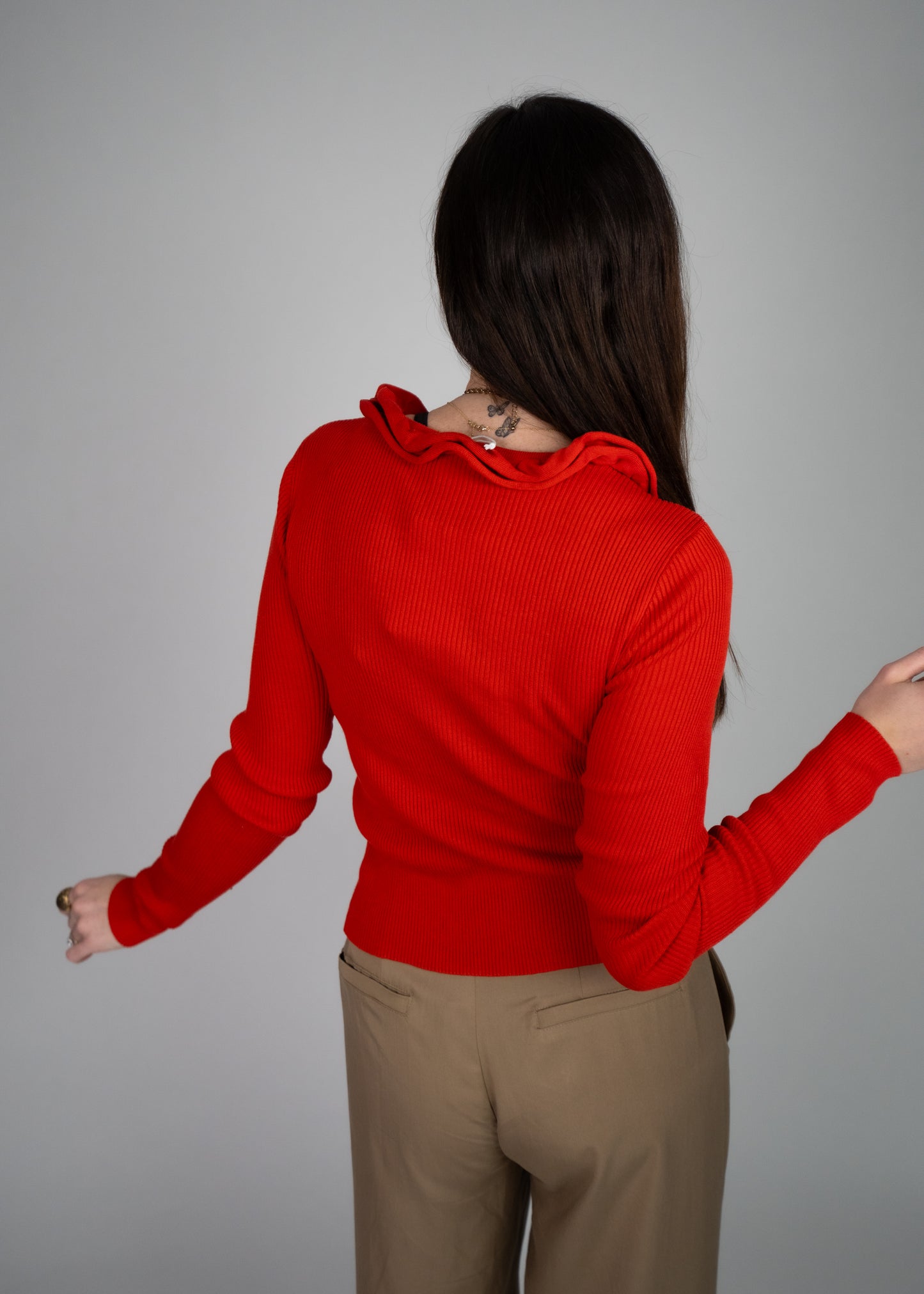 Love Story Rib Knit Sweater Top