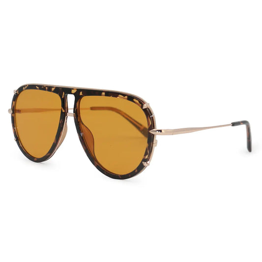 Brooklyn Hype - Ivy Luxe Round Aviator Sunglasses